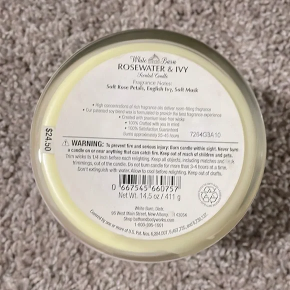 Bath & Body Works Rosewater & Ivy Scented Candle - Picture 2 of 3